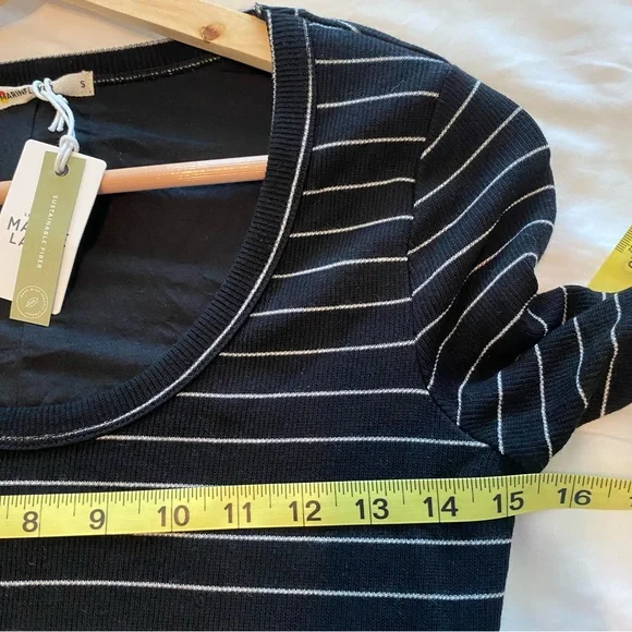 Marine Layer 🌷 Lexi Rib Striped Maxi Dress Sz S - Picture 4 of 13